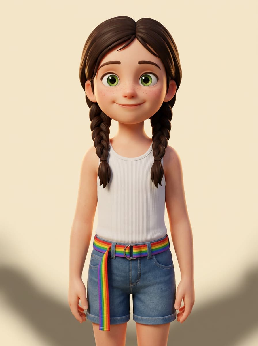 That same girl, drawn as a Dreamtale character