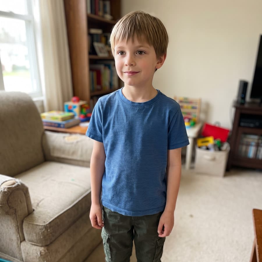 A photograph of the child