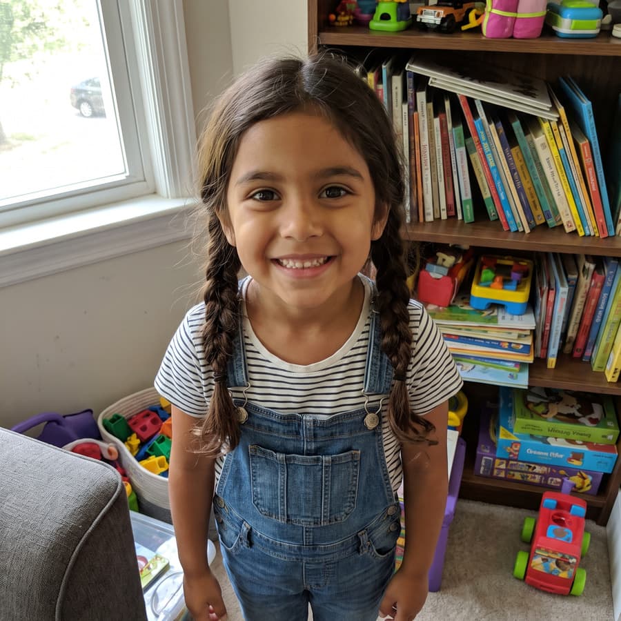A photograph of the child