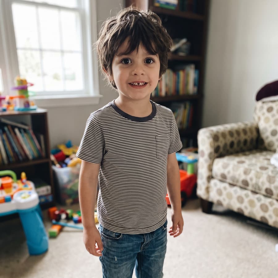 A photograph of the child